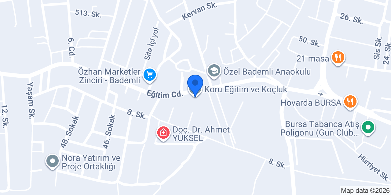 Koru Eğitim ve Koçluk konumu