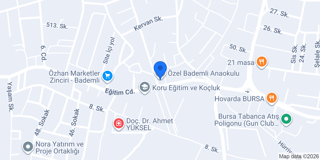 Özel Bademli Anaokulu konumu