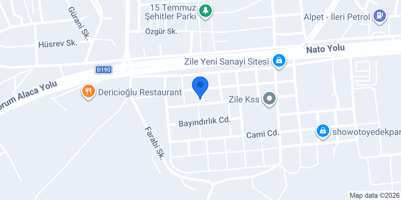 samet oto özel servis konumu