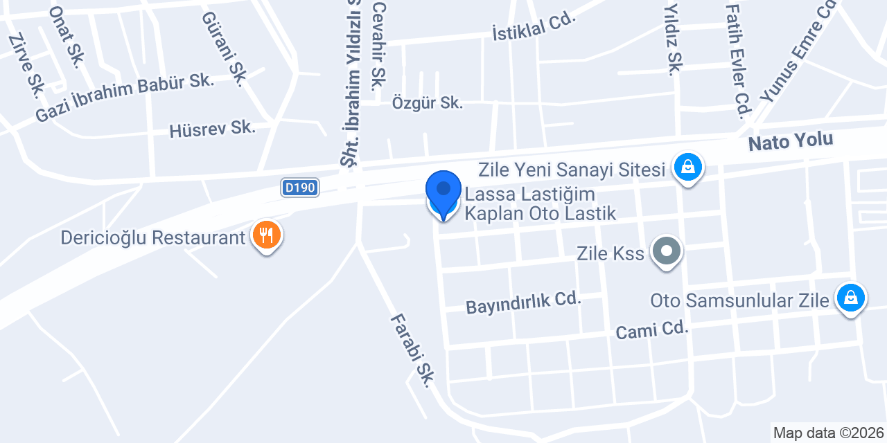Lassa Lastiğim Kaplan Oto Lastik konumu