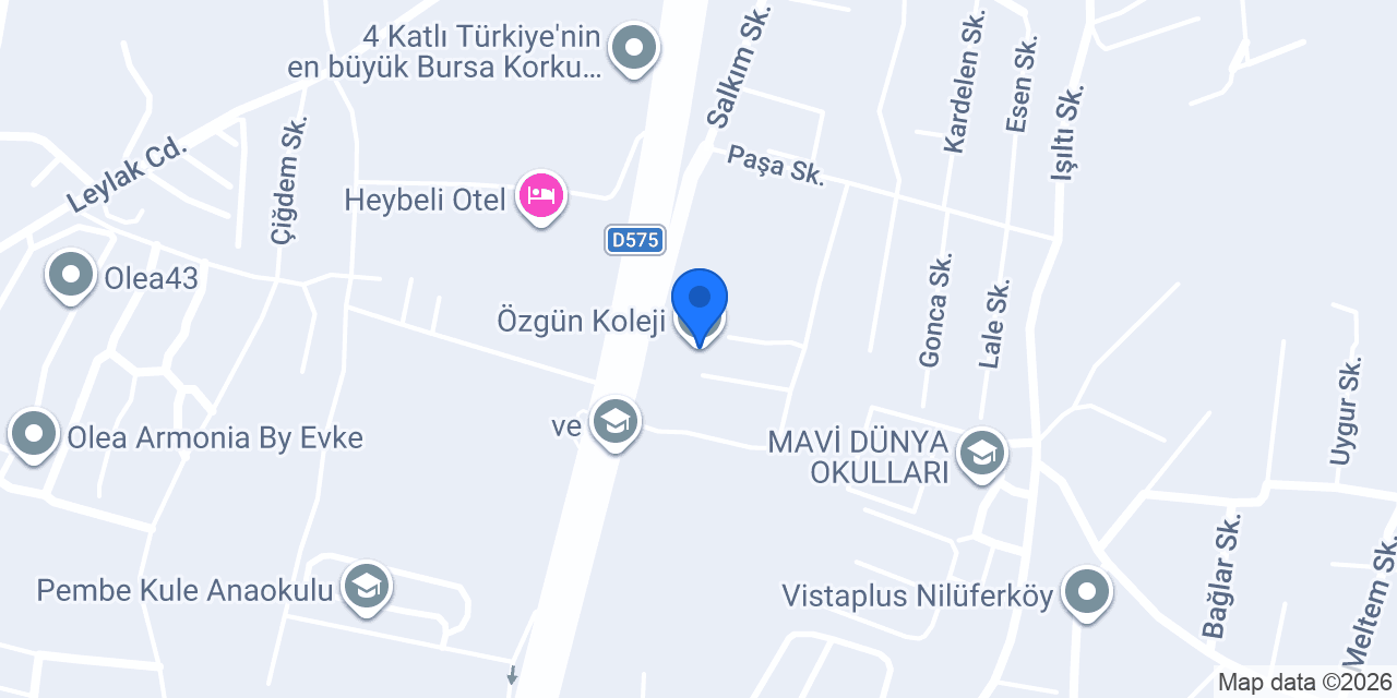 Özgün Koleji konumu