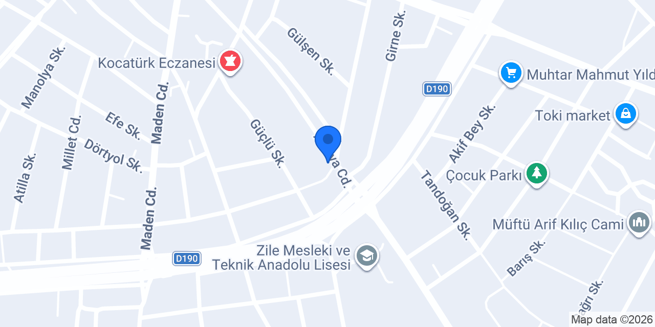 Zile İlçe Sağlık Müdürlüğü konumu