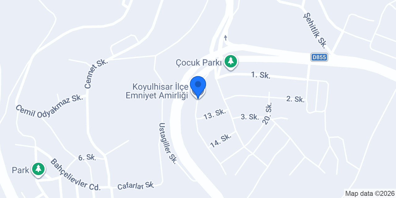 Koyulhisar İlçe Emniyet Amirliği konumu