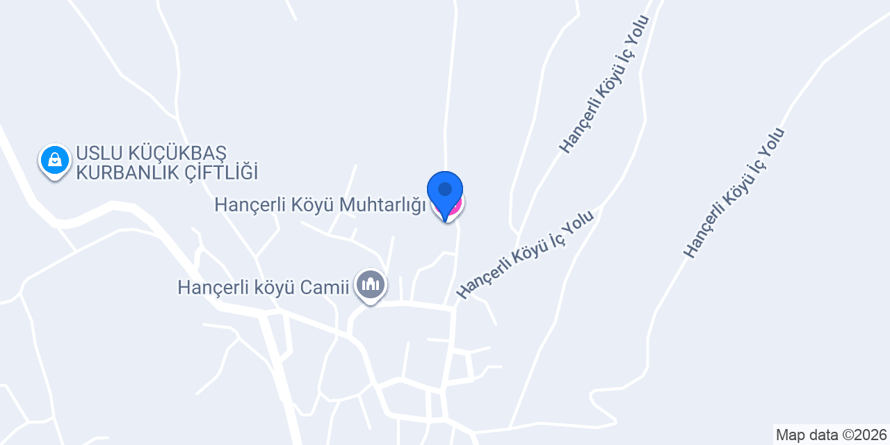 Hançerli Köyü Muhtarlığı konumu