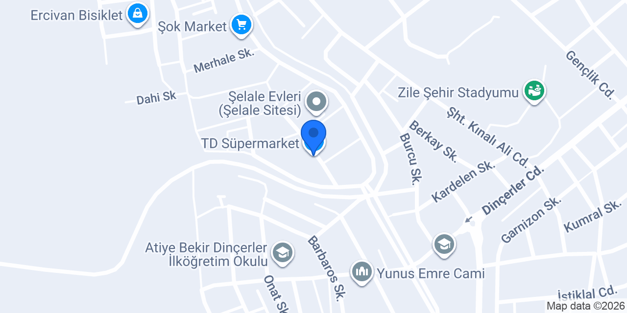 TD Süpermarket konumu