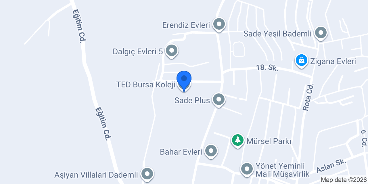 TED Bursa Koleji konumu