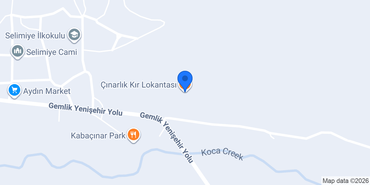 Çınarlık Kır Lokantası konumu