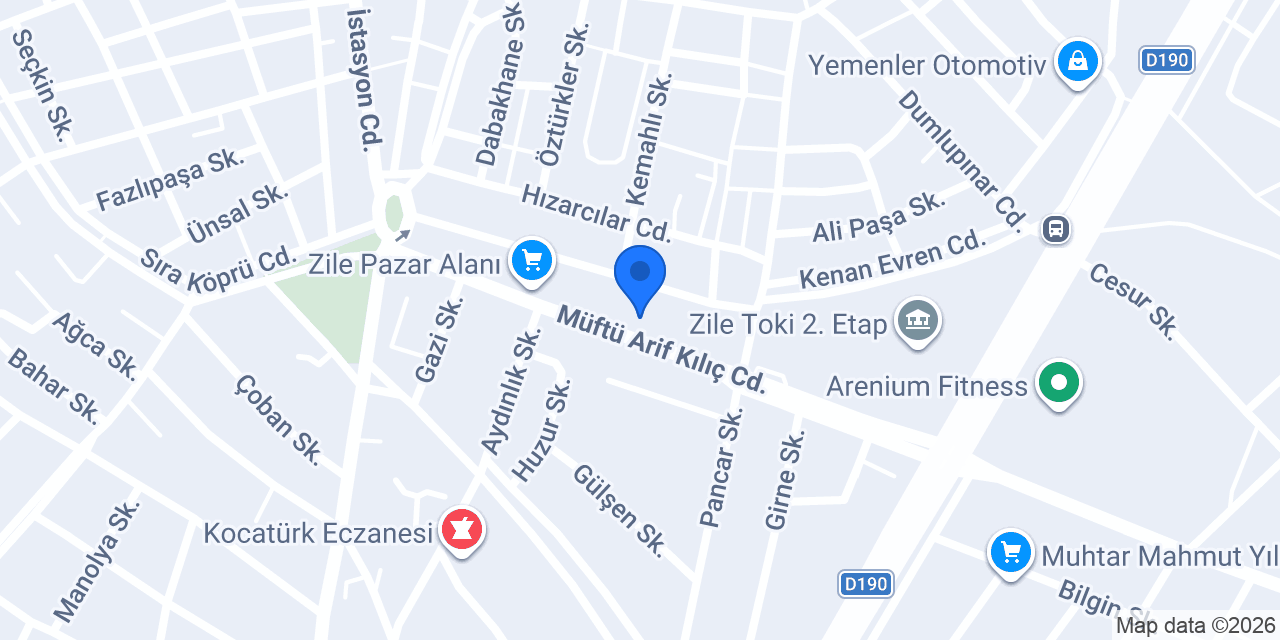Zile Müftülüğü konumu