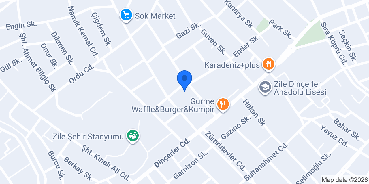 Waffle Lounge Zile konumu