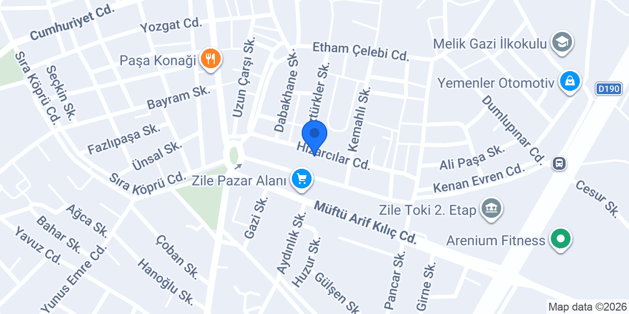 Zile Ticaret Borsası konumu
