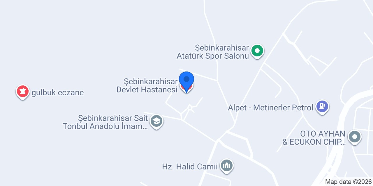 Şebinkarahisar Devlet Hastanesi konumu