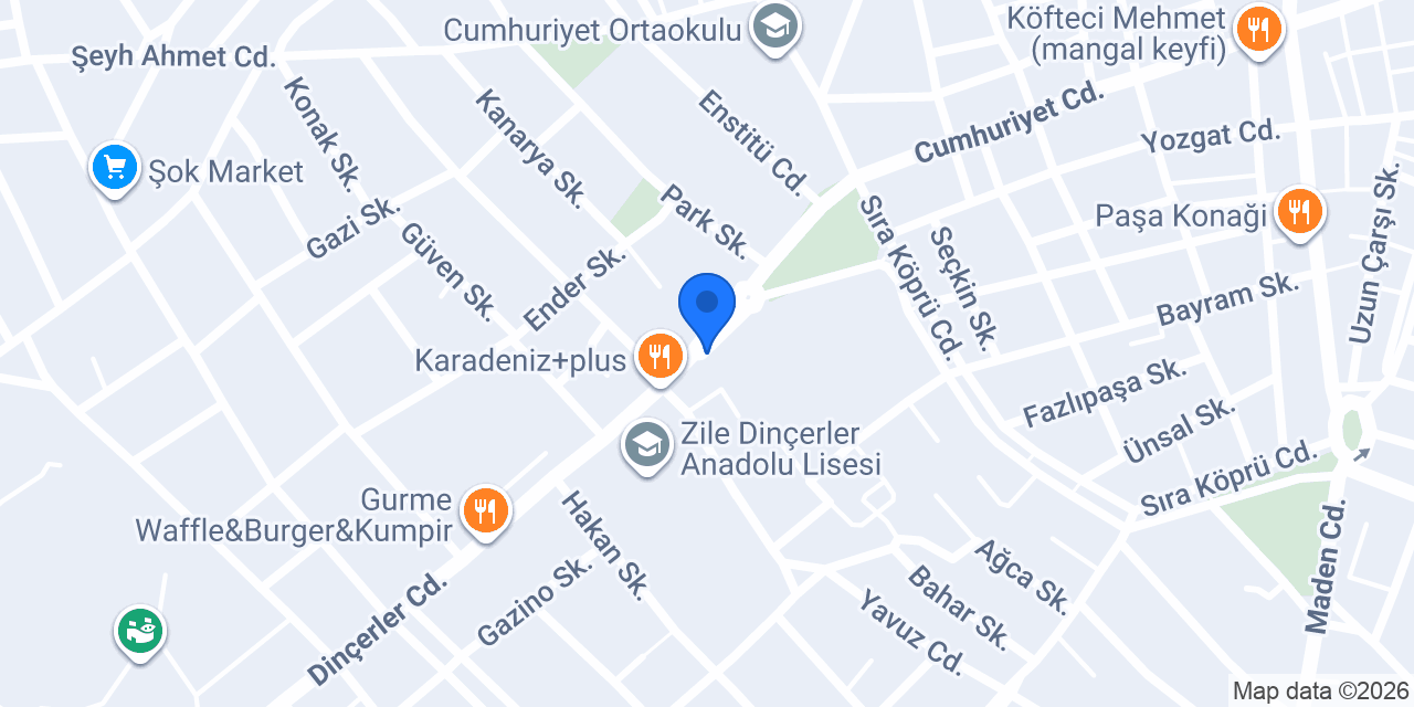 Çiğköfte Lagash Zile konumu