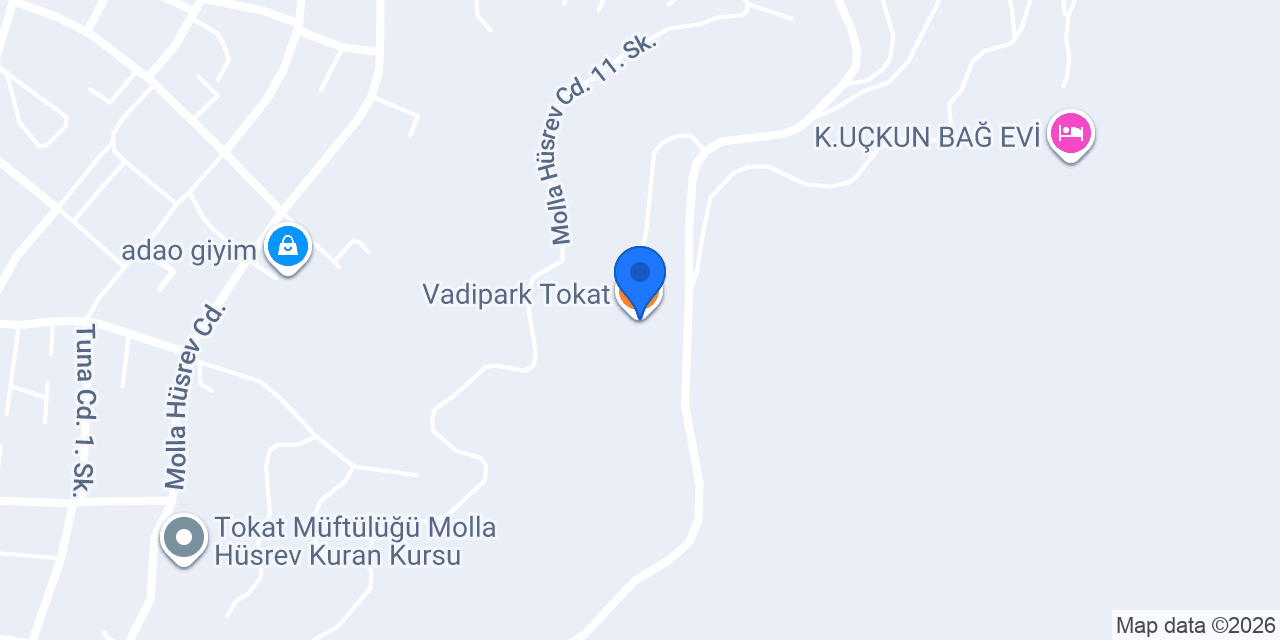 Vadipark Tokat konumu