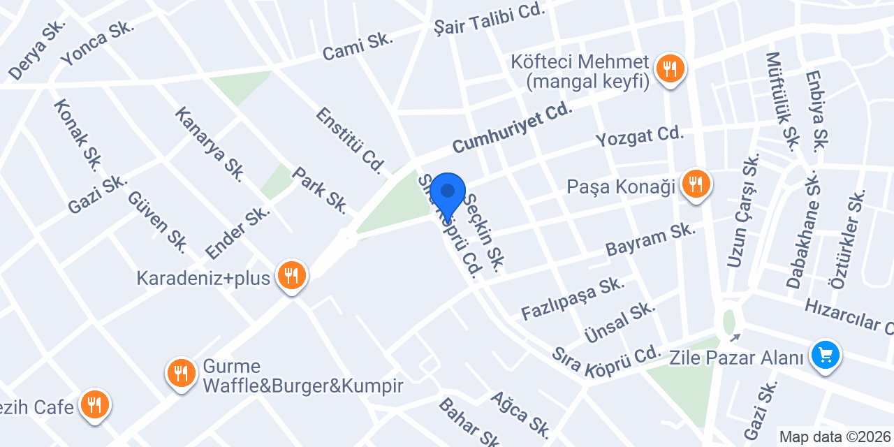 Hacı baba pide lahmacun zile konumu