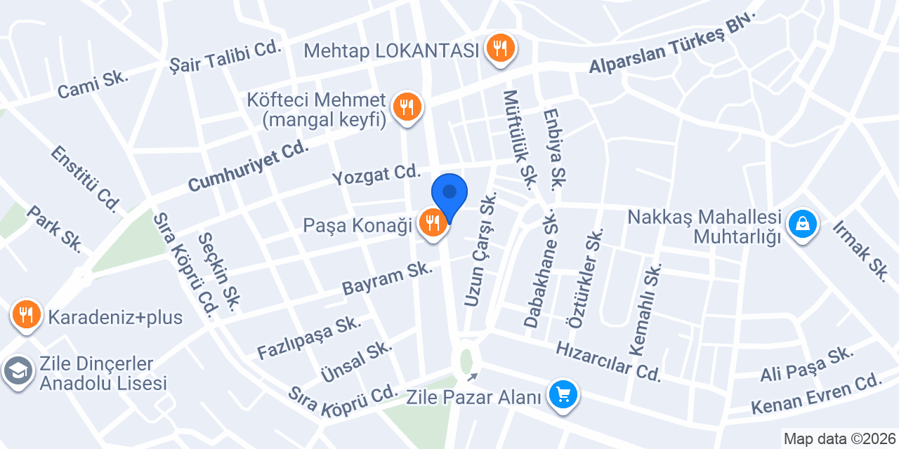 Öncü Döner Zile konumu