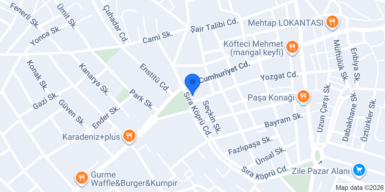 Aras Kargo Zile Şubesi konumu