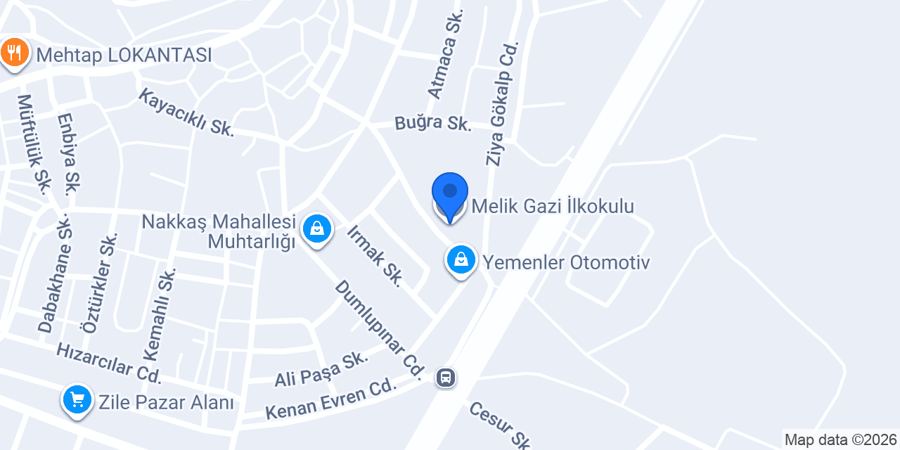 Melik Gazi İlkokulu konumu