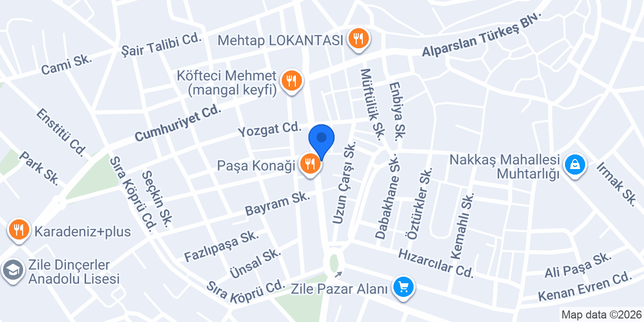 Halkbank Zile Şubesi konumu