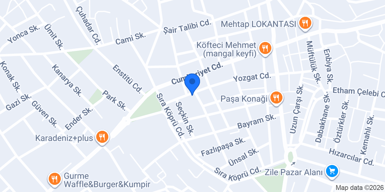 Zile İlçe Halk Kütüphanesi konumu