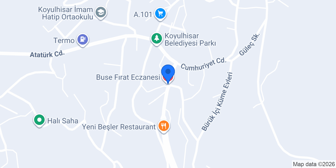Buse Fırat Eczanesi konumu