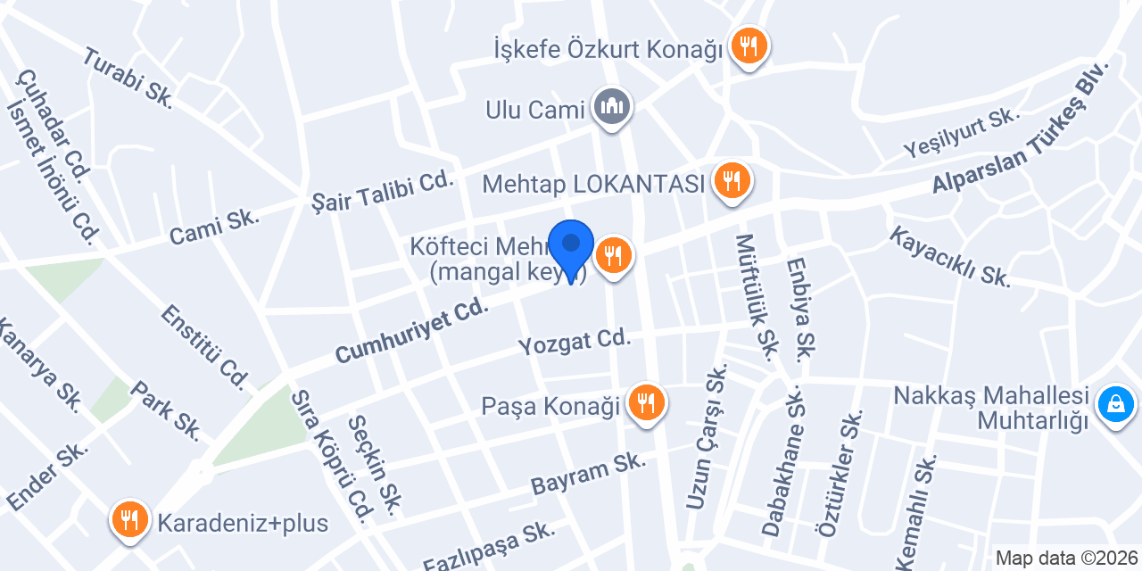 Zile Büyük Otel konumu