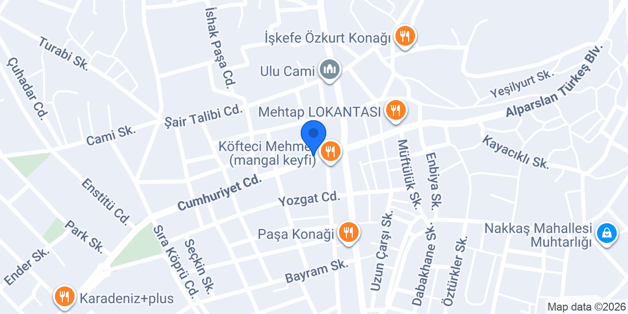 Ustam Döner Zile konumu