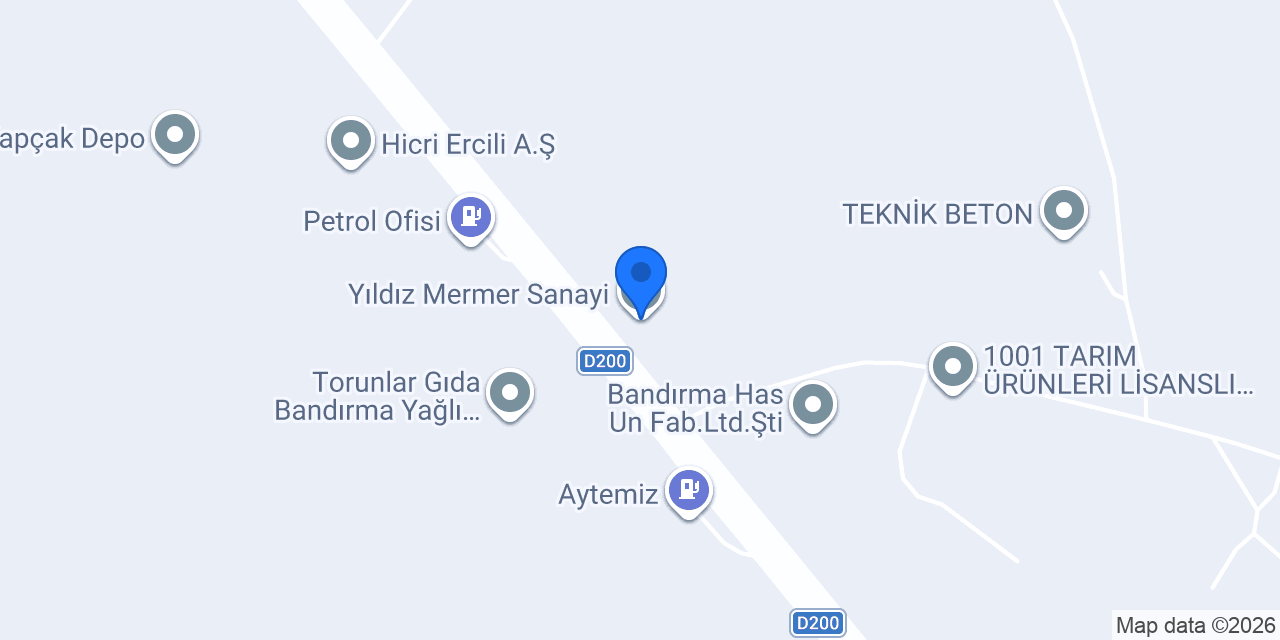 Yıldız Mermer Sanayi konumu
