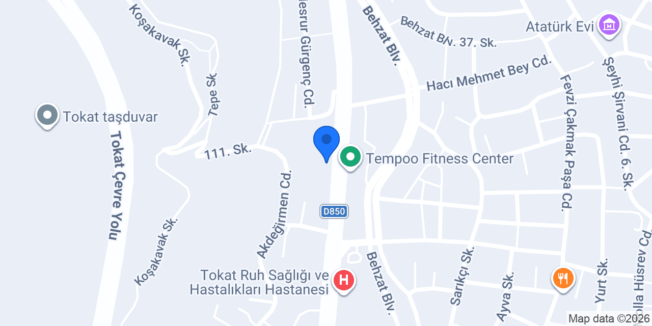 Tokat Matbaa konumu
