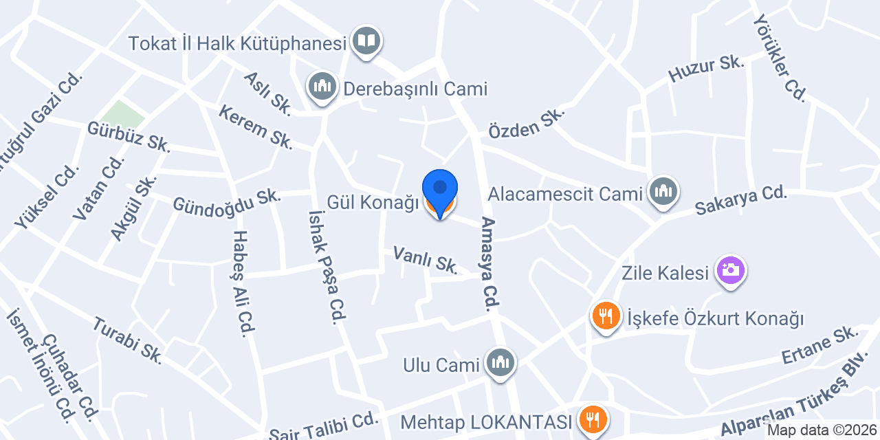 Gül Konağı konumu