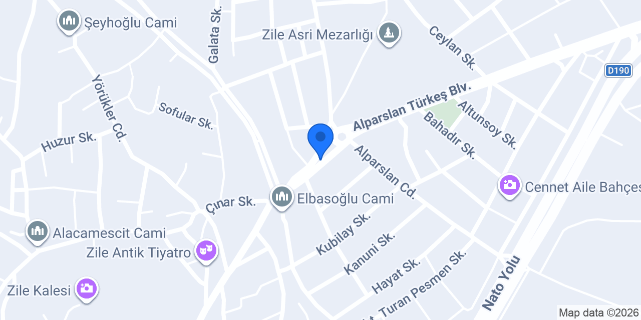 Zileliler Sürücü Kursu konumu