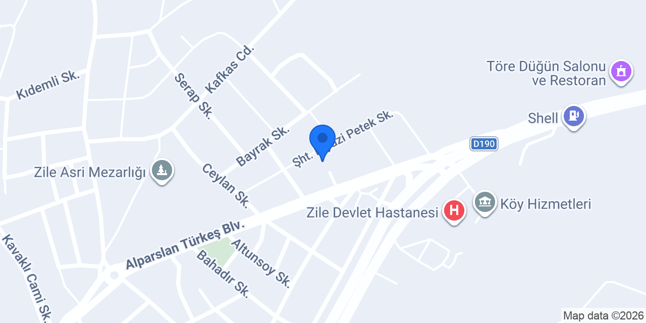 Zile Ticaret Meslek Lisesi konumu