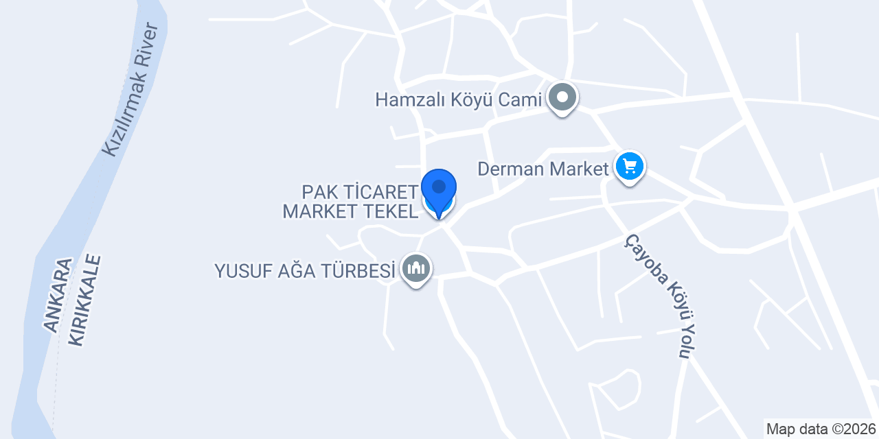 PAK TİCARET MARKET TEKEL konumu