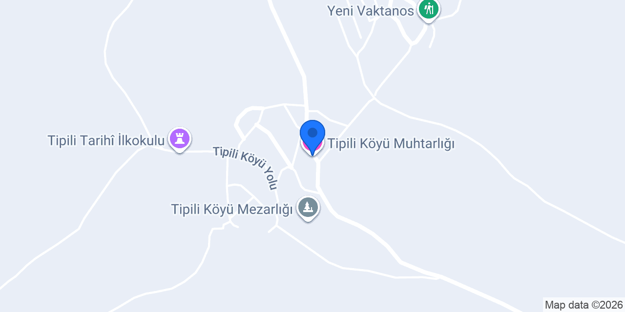 Tipili Köyü Muhtarlığı konumu