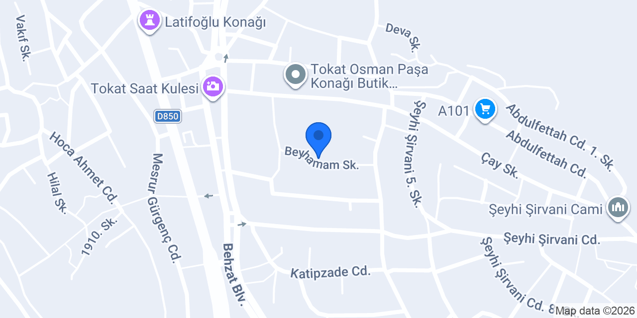Tokat Olgunlaşma Enstisüsü konumu