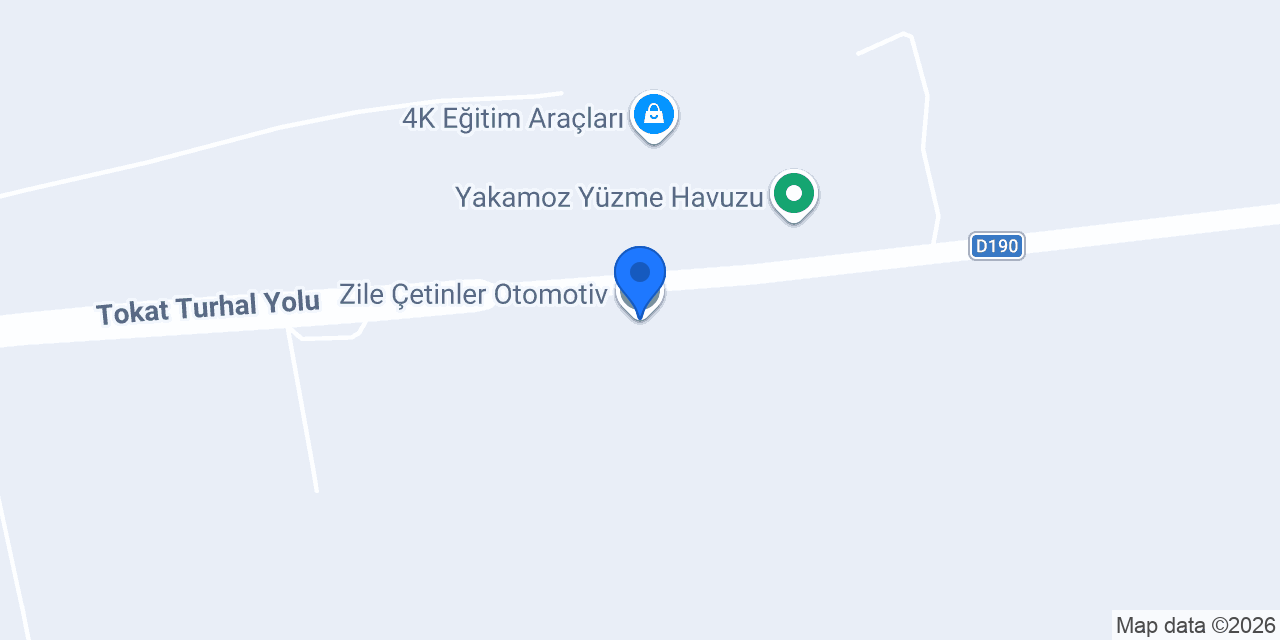 Zile Çetinler Otomotiv konumu