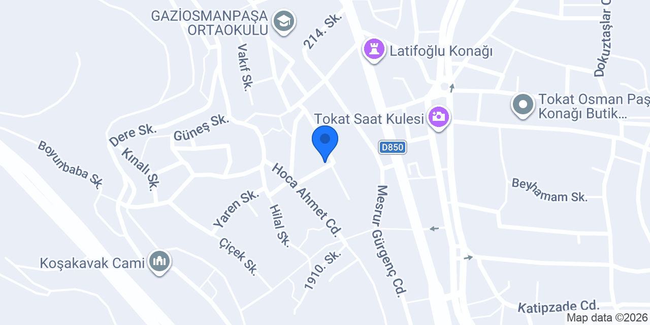 Tokat taksi konumu