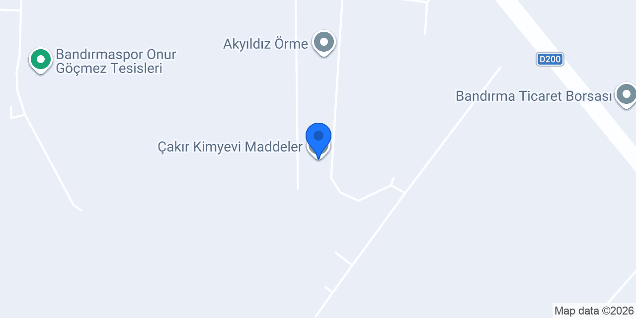 Çakır Kimyevi Maddeler konumu
