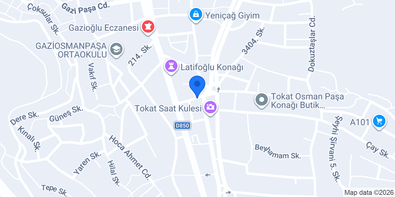 Tokat Burcu Otel konumu