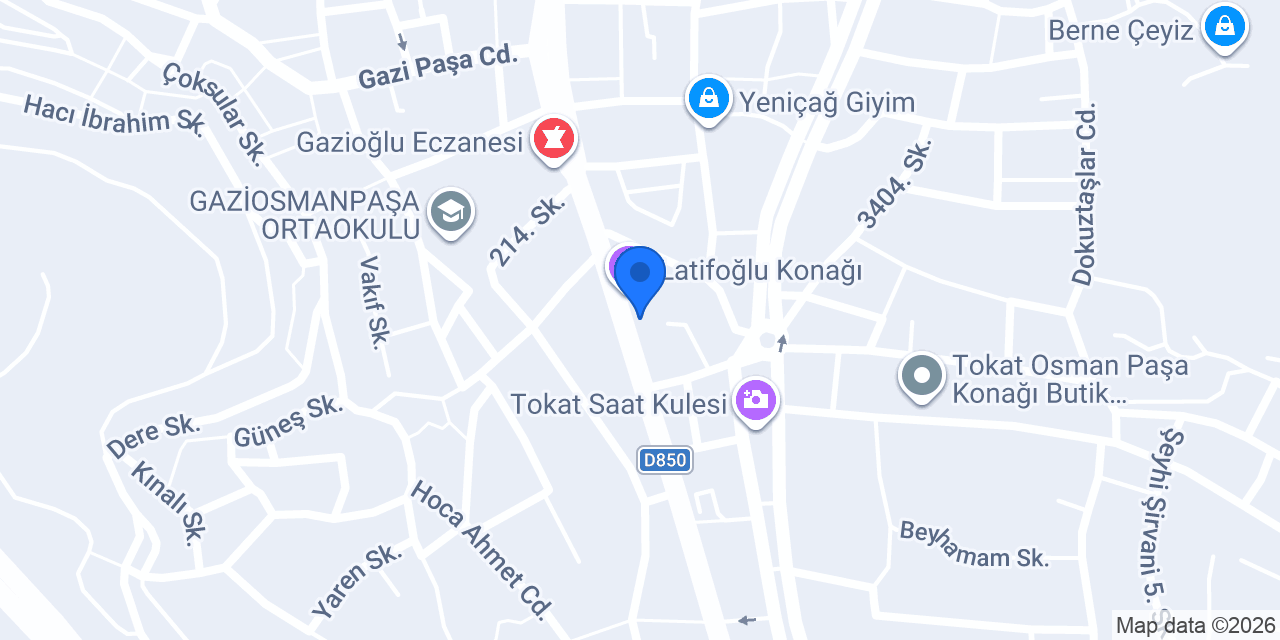 OPTİK DÜNYASI | TOKAT konumu