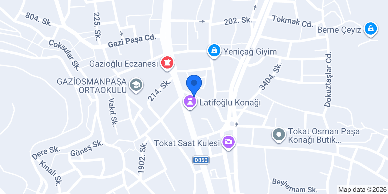 Özel Tokat Uzman Sürücü Kursu konumu