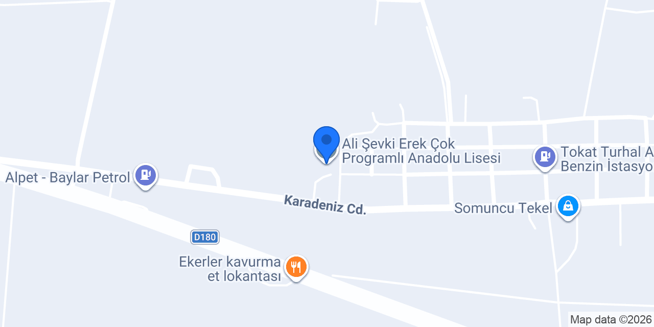 Ali Şevki Erek Çok Programlı Anadolu Lisesi konumu