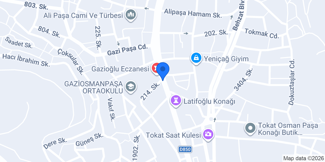 Tokat Vizyon İnşaat konumu