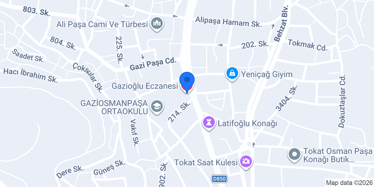 Gazioğlu Eczanesi konumu