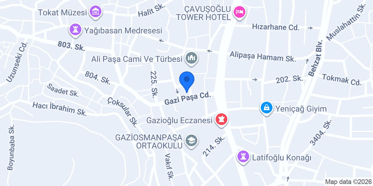 Vitra Artema Yetkili Servis Tokat Yapı konumu