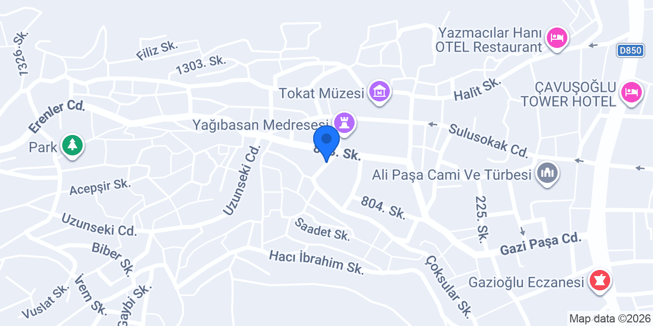 Sultan Hamamı(Erkek ve Kadınlar Hamamı) konumu