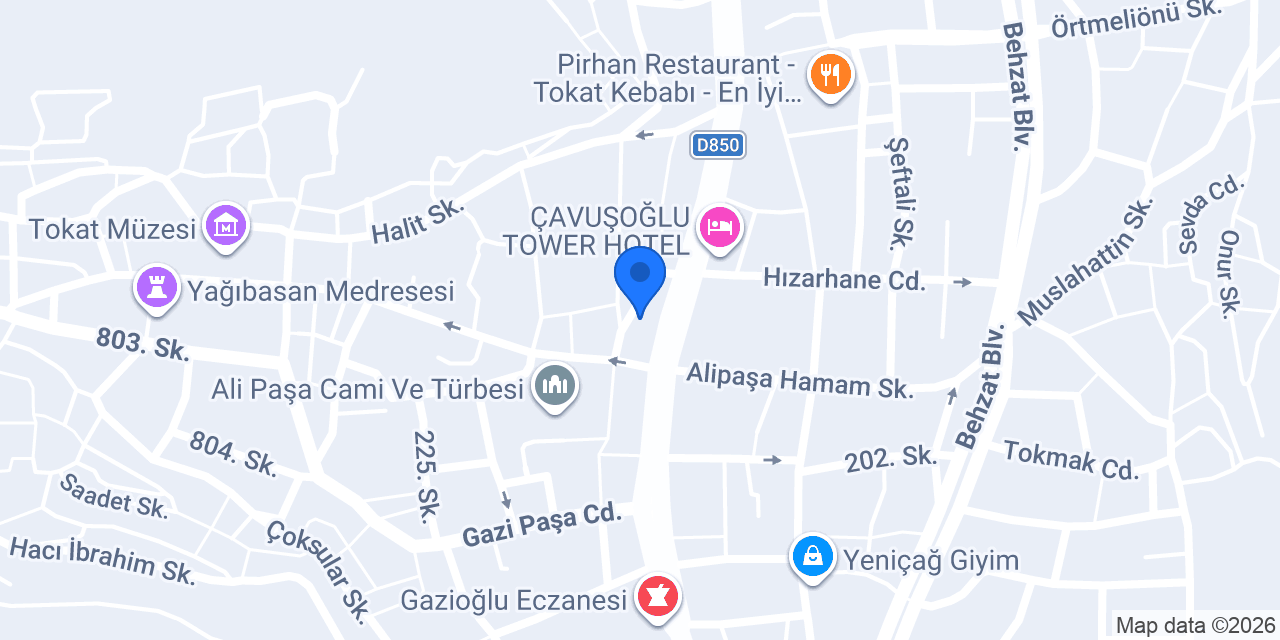 A Grubu Seyahat Acentesi konumu