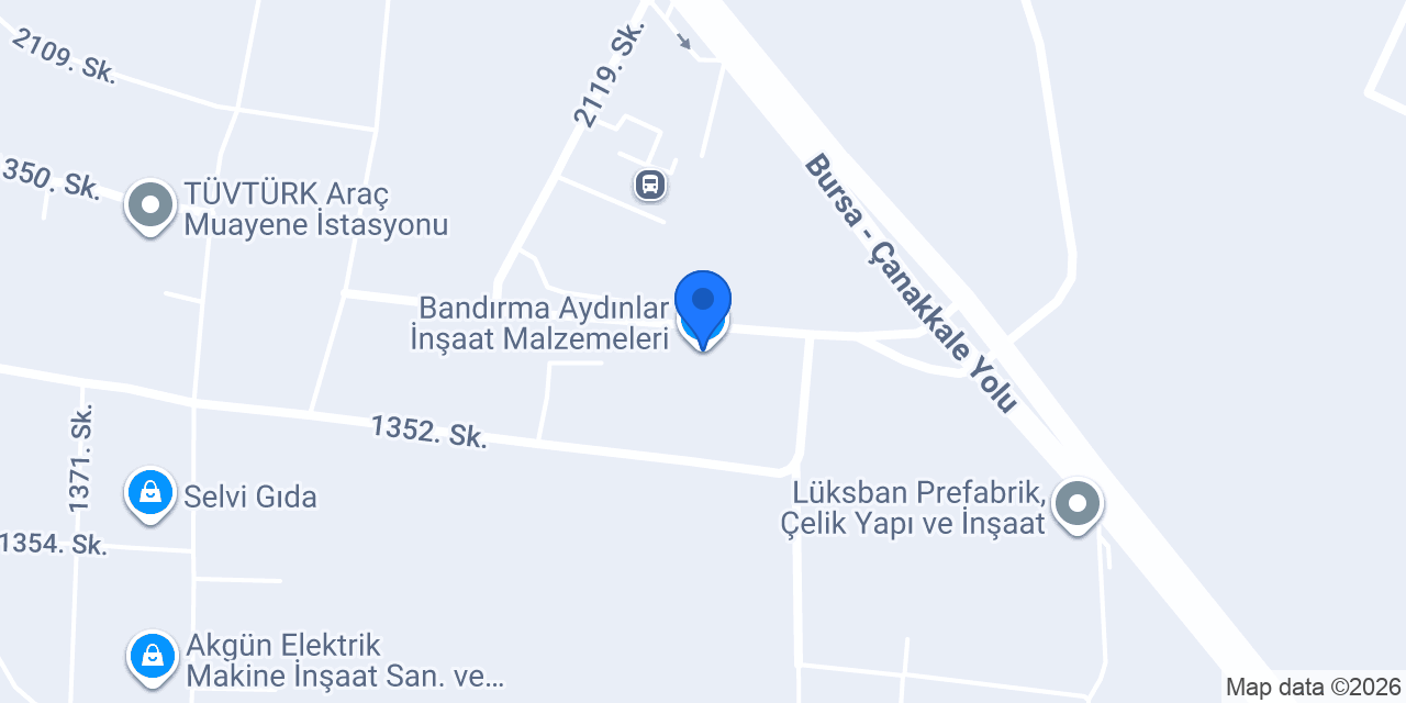 Bandırma Aydınlar İnşaat Malzemeleri konumu
