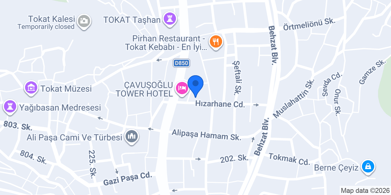 Özcan İskender Salonu konumu