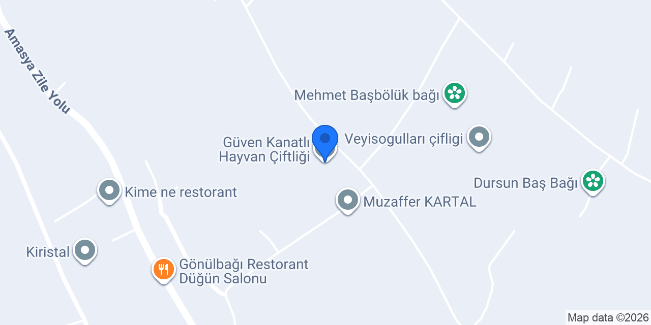 Güven Kanatlı Hayvan Çiftliği konumu