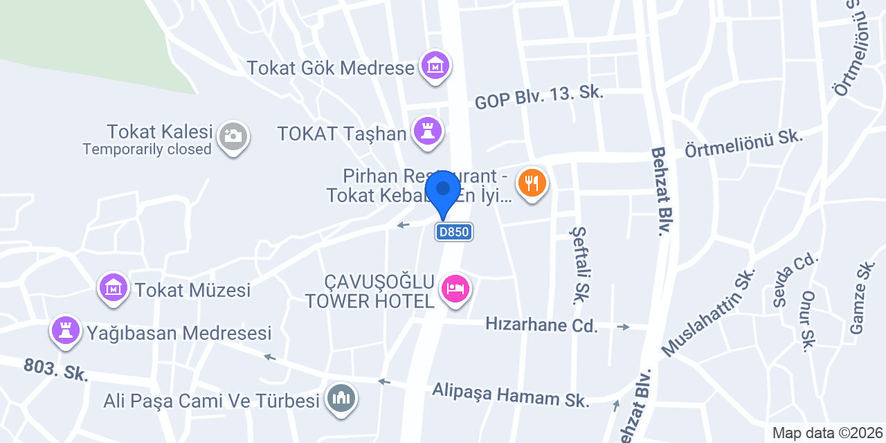 Tokat Sürücü Kursu konumu